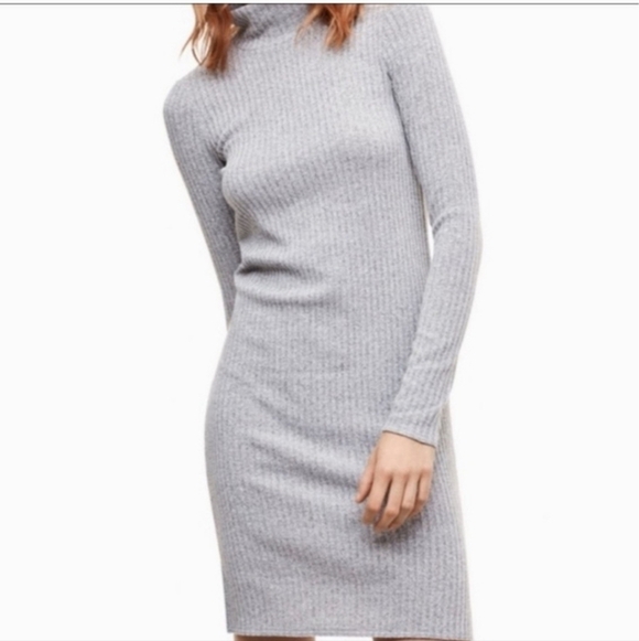 Wilfred Free Mariel Mockneck Ribbed Dress SZ S - Picture 2 of 12